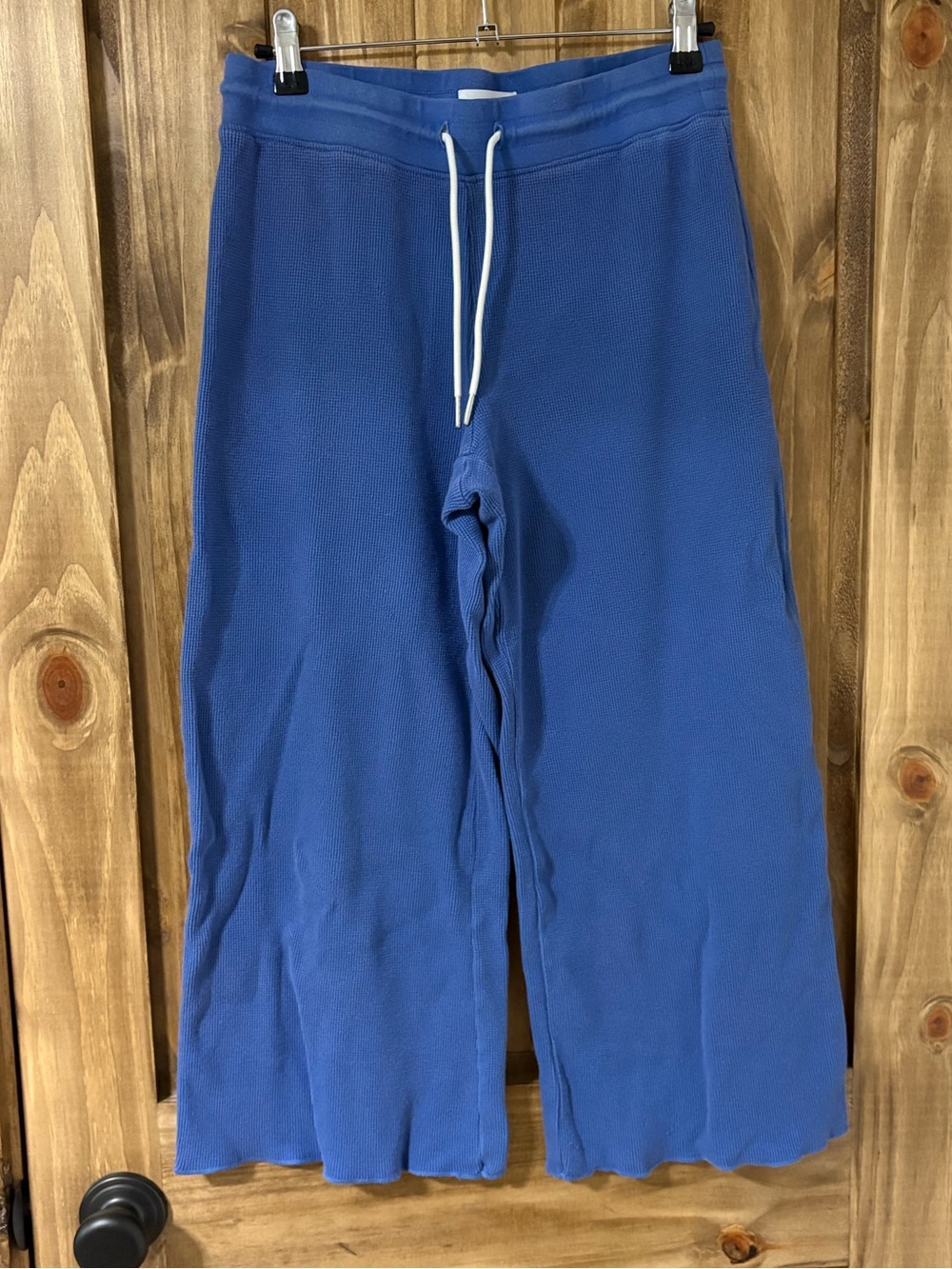 Mate the Label Organic Thermal Wide Leg Pant blue Women's Size small